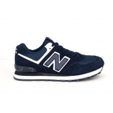 Женские замшевые кроссовки New Balance 574 Dark Blue