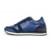 Эксклюзивная брендовая модель Женские кожаные кроссовки Valentino Garavani Rockstud синие