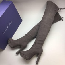 Ботфорты Stuart Weitzman Grey на платформе