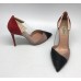 Эксклюзивная брендовая модель Женские летние кожаные туфли Valentino Garavani Rockstud красно-черные