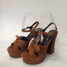 Женские босоножки Saint Laurent Beige