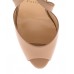 Эксклюзивная брендовая модель Женские кожаные босоножки на платформе Christian Louboutin бежевые