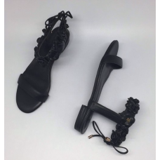 Женские брендовые кожаные сандалии Chanel Cruise Black