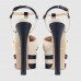 Эксклюзивная брендовая модель Женские летние кожаные туфли на платформе Gucci черно-белые 