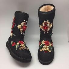 Женские угги Dolce & Gabbana Black
