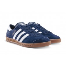 Мужские замшевые кеды Adidas Hamburg Blue/White