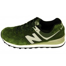 Мужские замшевые кроссовки New Balance 574 Green