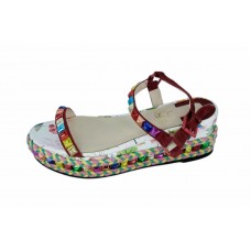 Женские цветные босоножки Christian Louboutin Pigalle