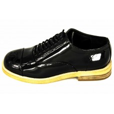 Женские осенние лакированные ботинки Chanel Black