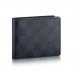 Эксклюзивная брендовая модель Мужское кожаное портмоне Louis Vuitton Slender Blue