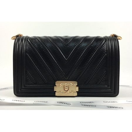 Эксклюзивная брендовая модель Женская сумка Chanel BlackGold 25 cm