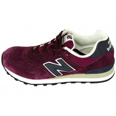 Мужские замшевые кроссовки New Balance 574 Bordo