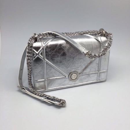 Эксклюзивная брендовая модель Женская сумка Christian Dior Silver