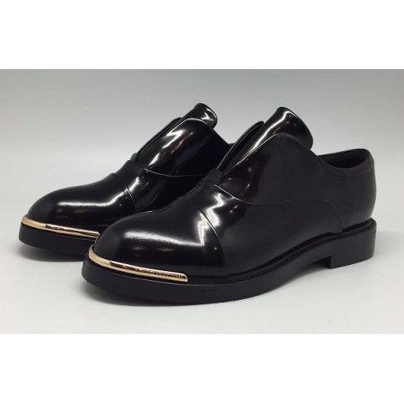 Эксклюзивная брендовая модель Женские кожаные лаковые ботинки Louis Vuitton Millenium черные