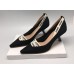 Эксклюзивная брендовая модель Женские туфли Christian Dior черные на низком каблуке текстиль