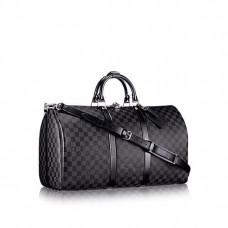 Сумка дорожная кожаная Louis Vuitton KeepAll Blue