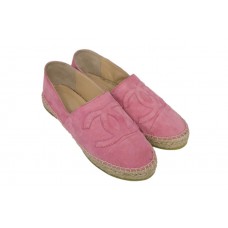 Женские замшевые брендовые эспадрильи Chanel Cruise Pink