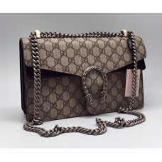 Женская кожаная сумка Gucci золотая