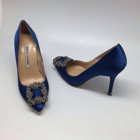 Эксклюзивная брендовая модель Женские туфли Manolo Blahnik Blue