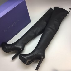 Ботфорты Stuart Weitzman Black High Leather 