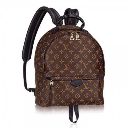 Эксклюзивная брендовая модель Женский брендовый коричневый кожаный рюкзак Louis Vuitton Palm Springs
