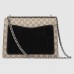 Эксклюзивная брендовая модель Бежевая хлопково-кожаная сумка через плечо Gucci Dionysus GG Supreme