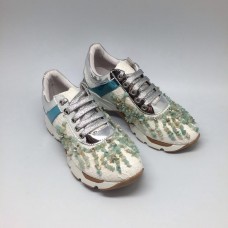 Женские кроссовки Prada FL Silver