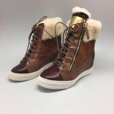 Зимние женские кеды Giuseppe Zanotti High Broun