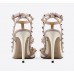 Эксклюзивная брендовая модель Женские белые лакированные туфли Valentino Garavani Rockstud