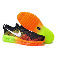 Кроссовки Air Max 2015 Flyknit (Black/Orange/Green)