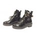 Эксклюзивная брендовая модель Женские осенние кожаные ботинки Balenciaga Black Leather