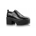 Эксклюзивная брендовая модель Женские кожаные брендовые ботинки на платформе Louis Vuitton Millenium черные