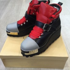 Женские ботинки Prada BlackRed Gold