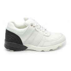 Женские брендовые кожаные кроссовки Chanel EX Sport WhiteBlack