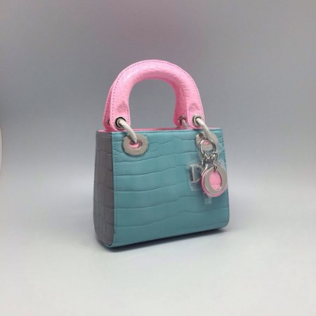 Эксклюзивная брендовая модель Женская сумка Christian Dior Blue/Pink
