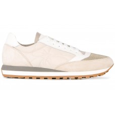 Женские замшевые кроссовки Brunello Cucinelli бежевые