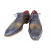 Эксклюзивная брендовая модель Мужские Туфли Santoni Broun/Blue