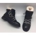 Эксклюзивная брендовая модель Зимние женские ботинки Chanel High Black Winter