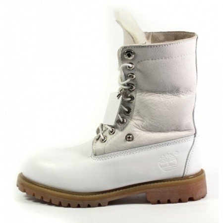 Эксклюзивная брендовая модель Женские зимние ботинки Timberland Teddy Albina Rust White с мехом