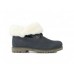 Эксклюзивная брендовая модель Зимние ботинки Timberland Teddy Fleece Deep Dark Blue с мехом