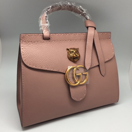 Эксклюзивная брендовая модель Женская кожаная сумка Gucci розовая