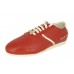 Эксклюзивная брендовая модель Мужские кожаные летние кроссовки Dolce&Gabbana красные с белой полосой