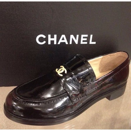 Эксклюзивная брендовая модель Женские брендовые кожаные лоферы Chanel Cruise Черные