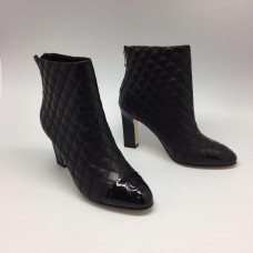 Женские осенние брендовые кожаные ботильоны Chanel Black Cruise