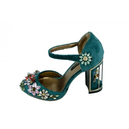 Эксклюзивная брендовая модель Женские туфли Dolce&Gabbana Green
