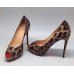 Эксклюзивная брендовая модель Женские летние кожаные туфли Christian Louboutin леопард