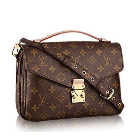 Эксклюзивная брендовая модель Женская  брендовая кожаная сумка Louis Vuitton Pochette Metis Broun