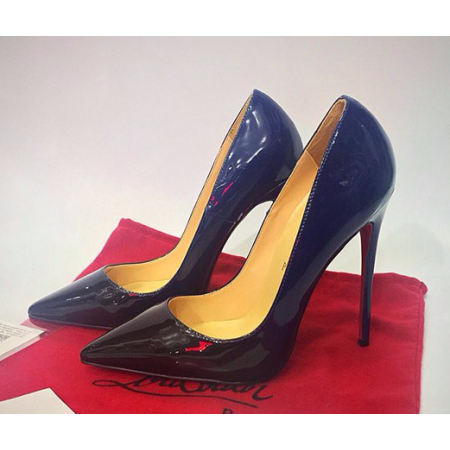 Эксклюзивная брендовая модель Женские лакированные туфли Christian Louboutin Pigalle Blue