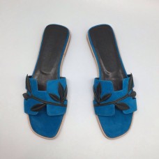 Женские шлепанцы Hermes Blue