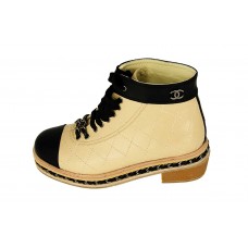 Женские кожаные брендовые осенние ботинки Chanel Cruise